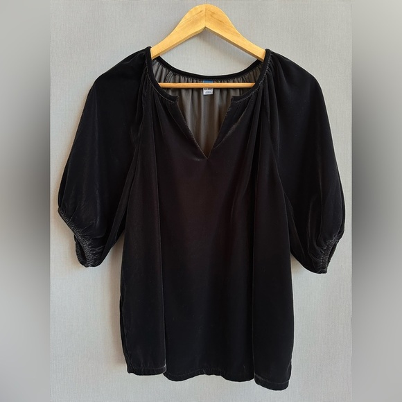 Old Navy | Black Velvet Flowy Top | Size M - Picture 4 of 5